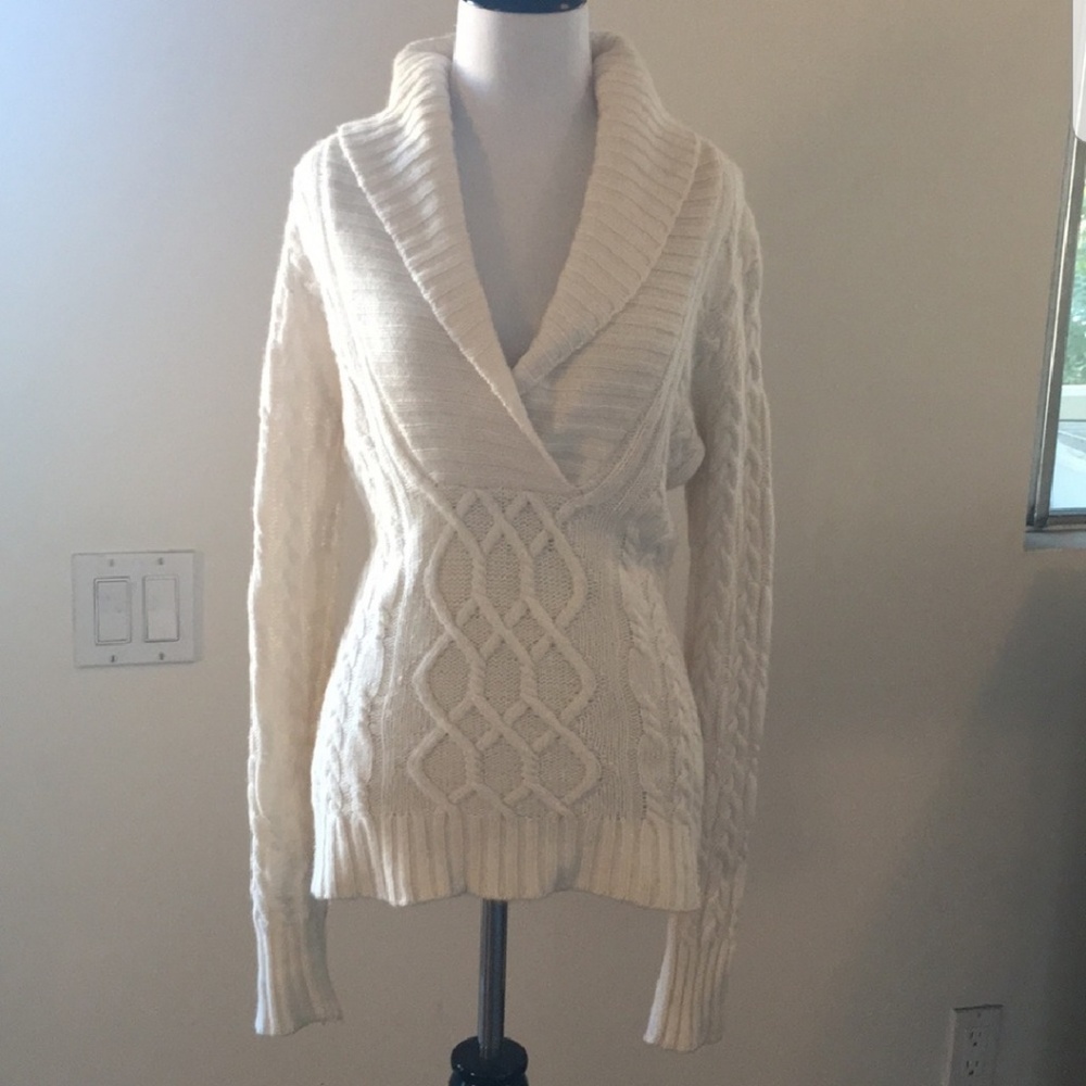 Autumn cashmere Cable Knit Pullover Sweater Medium